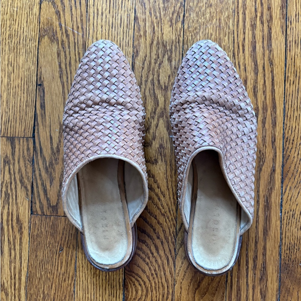 Nisolo Brown Woven Mules